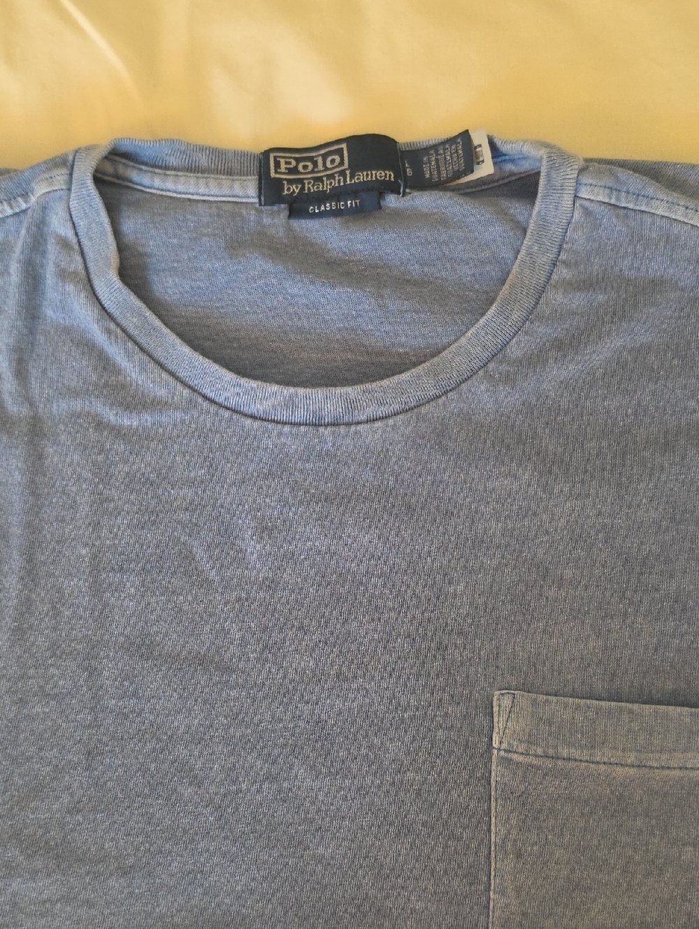 Polo by Ralph Lauren Light Blue Classic Crew Pocket Tee